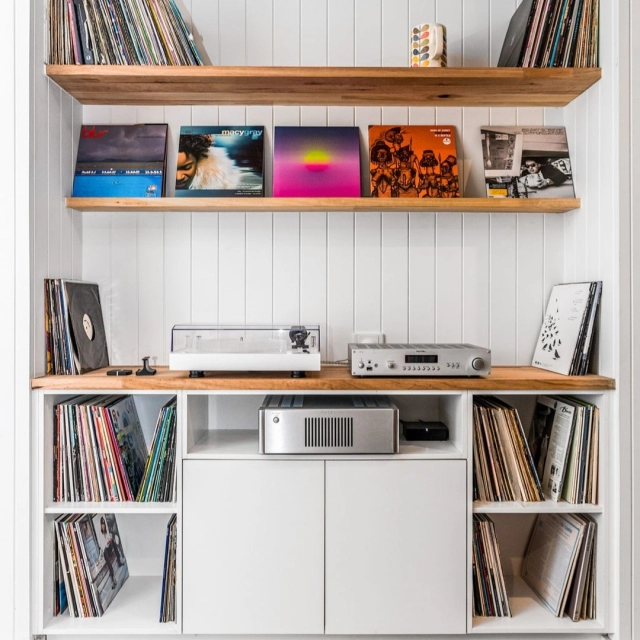 As we step into the new year, we're excited to share a project that blends creativity and nostalgia: the design and manufacture of a custom space to hold vinyl records and record player. With the goal of combining functionality with aesthetics, we crafted shelves to store a growing collection, a stylish platform to support the record player, and stunning materials for a timeless, durable finish. This space isn't just for storage—it’s a celebration of the tactile experience of vinyl, designed to enhance the joy of listening while keeping everything organised and easily accessible. Here's to the new year, a fresh space, and the sound of music on vinyl!